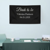Bruid-naam datum zwart wit bruidsfeest we spandoek (Beurs)