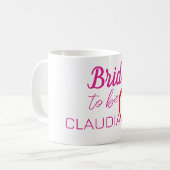 Bruid Naam rode hart Koffiemok (Voorkant links)