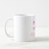 Bruid-naam roze roos koffiemok (Links)