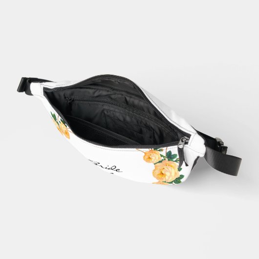 Bruid Naam Sinaasappel Bloemen Elegante Gouden Gli Heuptasje (Open)