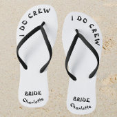 Bruid naam zwart en wit teenslippers