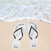 Bruid naam zwart en wit teenslippers