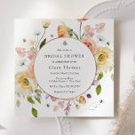 Bruid naar BEE Floral Bridal Shower Uitnodiging<br><div class="desc">Bruidsdouche uitnodiging met een waterverf krans van bloemen en bijen. Personaliseer met uw informatie of klik op "Klik om verder aan te passen" om letterstijlen,  grootte en kleuren te bewerken.</div>