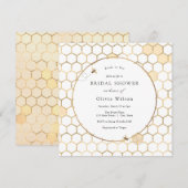 Bruid naar Bee Gold Vrijgezellenfeest Kaart (Voorkant / Achterkant)