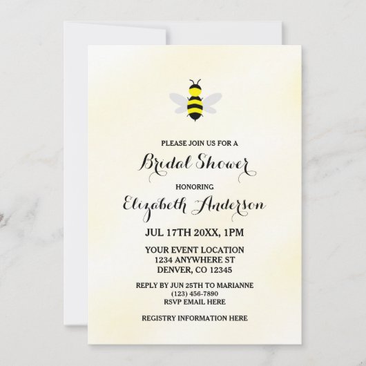 Bruid naar bijen Vrijgezellenfeest Kaart (Voorkant)