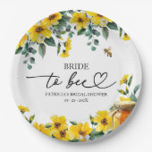 Bruid naar bijen Vrijgezellenfeest Papieren Bordje (Voorkant)