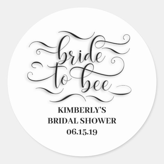 Bruid naar bijen Vrijgezellenfeest Ronde Sticker (Voorkant)