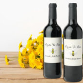 Bruid naar bijen Vrijgezellenfeest Wijn Etiket