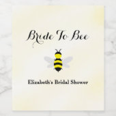 Bruid naar bijen Vrijgezellenfeest Wijn Etiket (Enkel label)