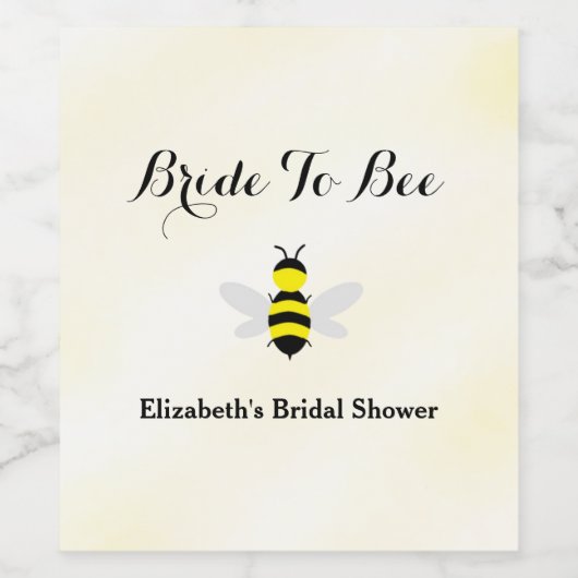 Bruid naar bijen Vrijgezellenfeest Wijn Etiket (Enkel label)