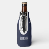 BRUID Navy Blauw Bruiloft Bruidsfeest Groomsman Flesjeskoeler (Fles Achterkant)