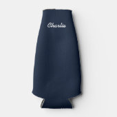 BRUID Navy Blauw Groen Bruiloft Wees Mijn Beste Ma Flesjeskoeler (Voorkant)