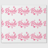 Bruid Neon Roze Cadeaupapier (Vlak)