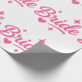 Bruid Neon Roze Cadeaupapier (Hoek)