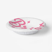 Bruid Neon Roze Papieren Kommen (Gebogen)