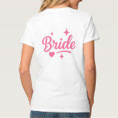 Bruid Neon Roze Schrift T-shirt (Achterkant)