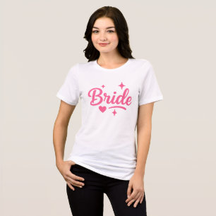Bruid Neon Roze Schrift Tri-Blend Shirt