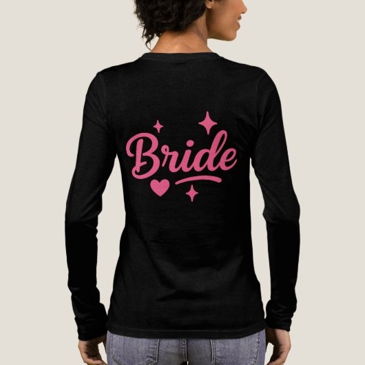 Bruid Neon Roze Tri-Blend Shirt (Achterkant)