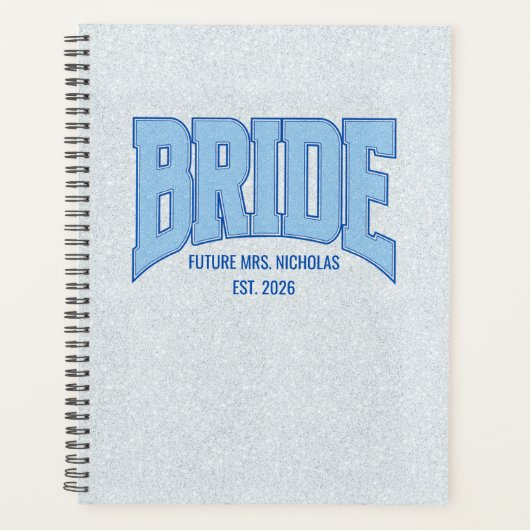 Bruid Nep Glitter Trouwplanner Organizer (Voorkant)