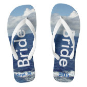 Bruid Ocean Waves Blue Sky Teenslippers (Voetbed)