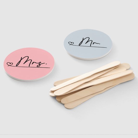 Bruid of Bruidegom Dhr Mvr Bruiloft Spel Handventi Handwaaier (Niet-gemonteerd)