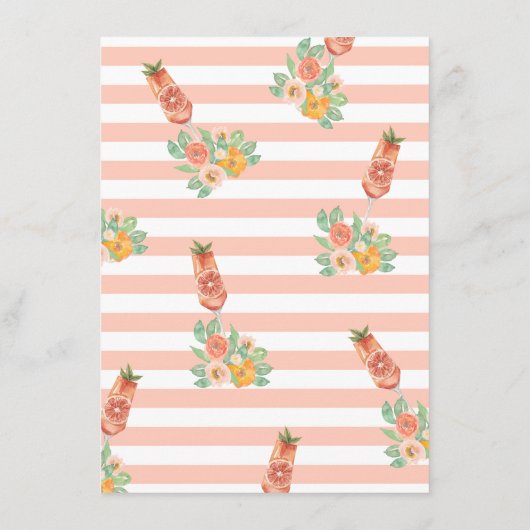 Bruid of bruidegom Helder Cocktail Bruidsspel Informatiekaartje (Achterkant)