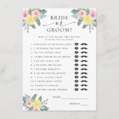 Bruid of bruidegom Helder Cocktail Bruidsspel Informatiekaartje (Voorkant)