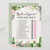 Bruid of Bruidegom Hij of Zij Fiesta Vrijgezellenf Kaart (Voorkant / Achterkant)