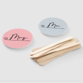 Bruid of Bruidegom Meneer Mevrouw Trouwspel Handve Handwaaier (Niet-gemonteerd)