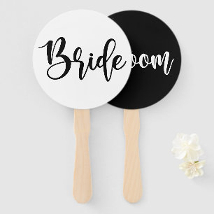 Bruid of bruidegom Modern Minimal Wedding Game Handwaaier