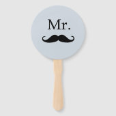 Bruid of Bruidegom Mr Mrs Trouwspel Handventilator Handwaaier (Achterkant)