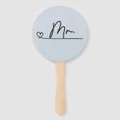 Bruid of Bruidegom Mr Mrs Trouwspel Handventilator Handwaaier (Achterkant)