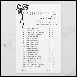 Bruid of bruidegom raden wie zwarte boog douche sp