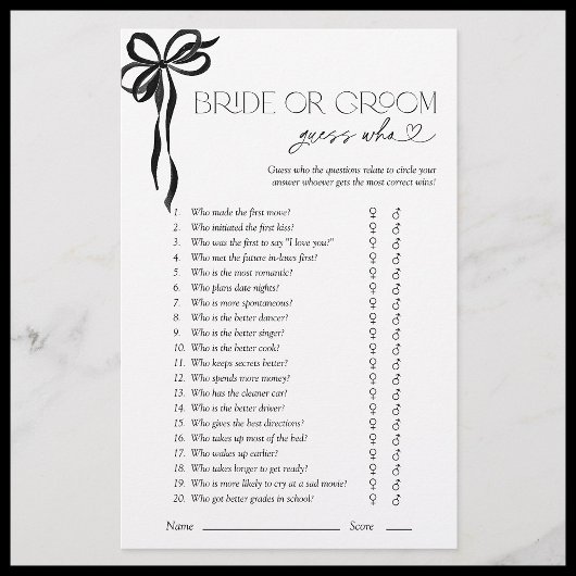 Bruid of bruidegom raden wie zwarte boog douche sp