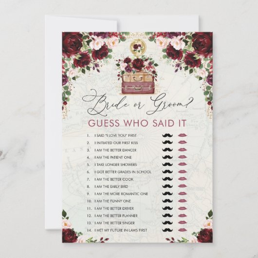 Bruid of bruidegom Reiskaart Vrijgezellenfeest Spe Kaart (Voorkant)