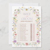 Bruid of Bruidegom Wildflower Vrijgezellenfeest Ga Kaart (Voorkant)