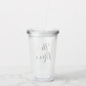Bruid of bruidsmeisje aangepaste kalligrafie acryl drinkbeker (Achterkant)