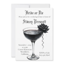 "Bruid of Die" Bachelorette Party Uitnodiging | GO