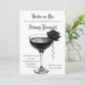 "Bruid of Die" Bachelorette Party Uitnodiging | GO (Staand voorkant)