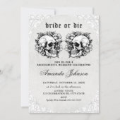 Bruid of Die Gothic Bachelorette Party Uitnodiging (Voorkant)