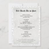 Bruid of Die Gothic Bachelorette Party Uitnodiging (Achterkant)