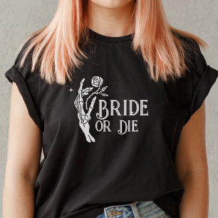 Bruid of Die Gothic Skeleton Hart Bachelorette T-shirt