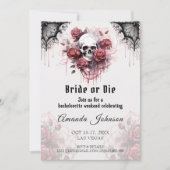 Bruid of Die Gotische Roos schedel Bachelorette Pa Kaart (Voorkant)