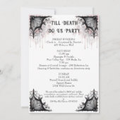 Bruid of Die Gotische Roos schedel Bachelorette Pa Kaart (Achterkant)