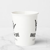Bruid of Die Rockstar Skelet Bachelorette Party Papieren Bekers (Links)