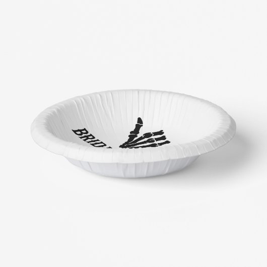 Bruid of Die Rockstar Skelet Bachelorette Party Papieren Kommen (Gebogen)