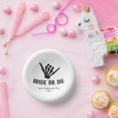 Bruid of Die Rockstar Skelet Bachelorette Party Papieren Kommen (Feest)