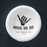 Bruid of Die Rockstar Skelet Bachelorette Party Papieren Kommen<br><div class="desc">Dit is een bruid of Die Rockstar Gothic Spooky Skelet Bachelorette Party Paper Bowls!</div>