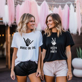 Bruid of Die Rockstar Skelet Bachelorette Party T-shirt