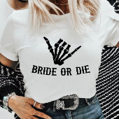 Bruid of Die Rockstar Skelet Bachelorette Party T-shirt